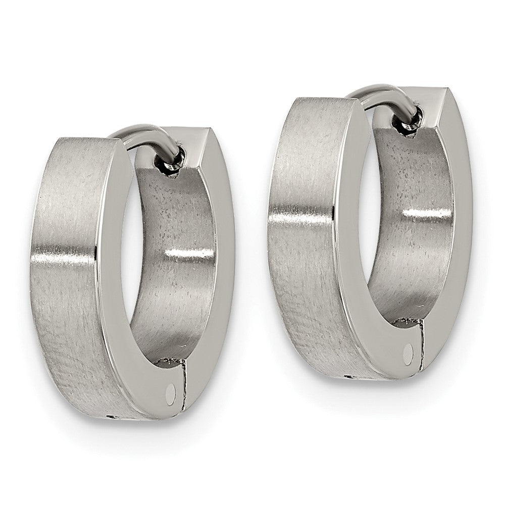 Titanium Brushed 3.5mm Huggie Hoop Earrings