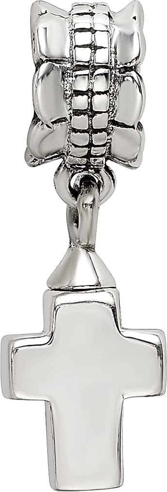 Sterling Silver Reflections Cross Ash Dangle Bead