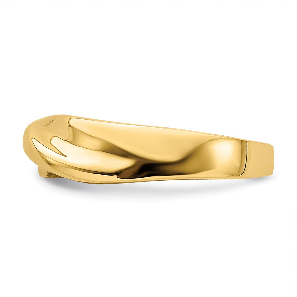 14K Polished Single Twist Ring Size 6
