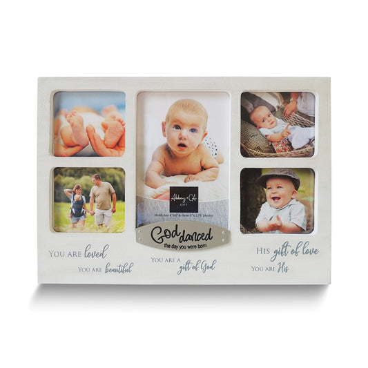 God Danced Baby Collage Photo Frame with One 4x6 and Four 3x2.75 Pictures