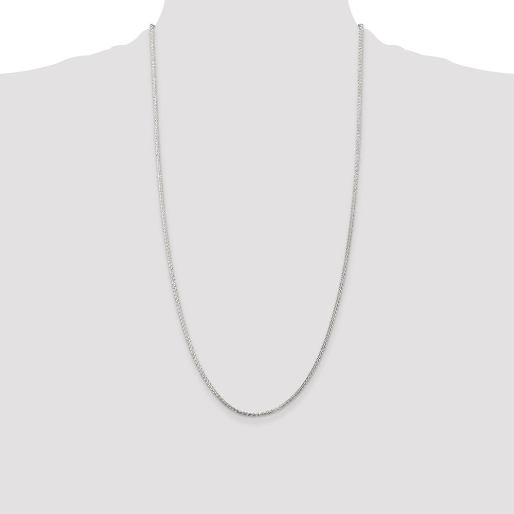 Sterling Silver 1.75mm Round Spiga Chain 28 Inches