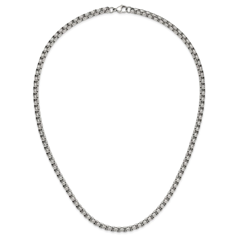 Stainless Steel Polished 24in Fancy Box Chain