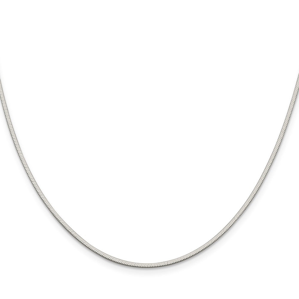 Sterling Silver 1.35mm Octagonal Snake Chain 20 Inches