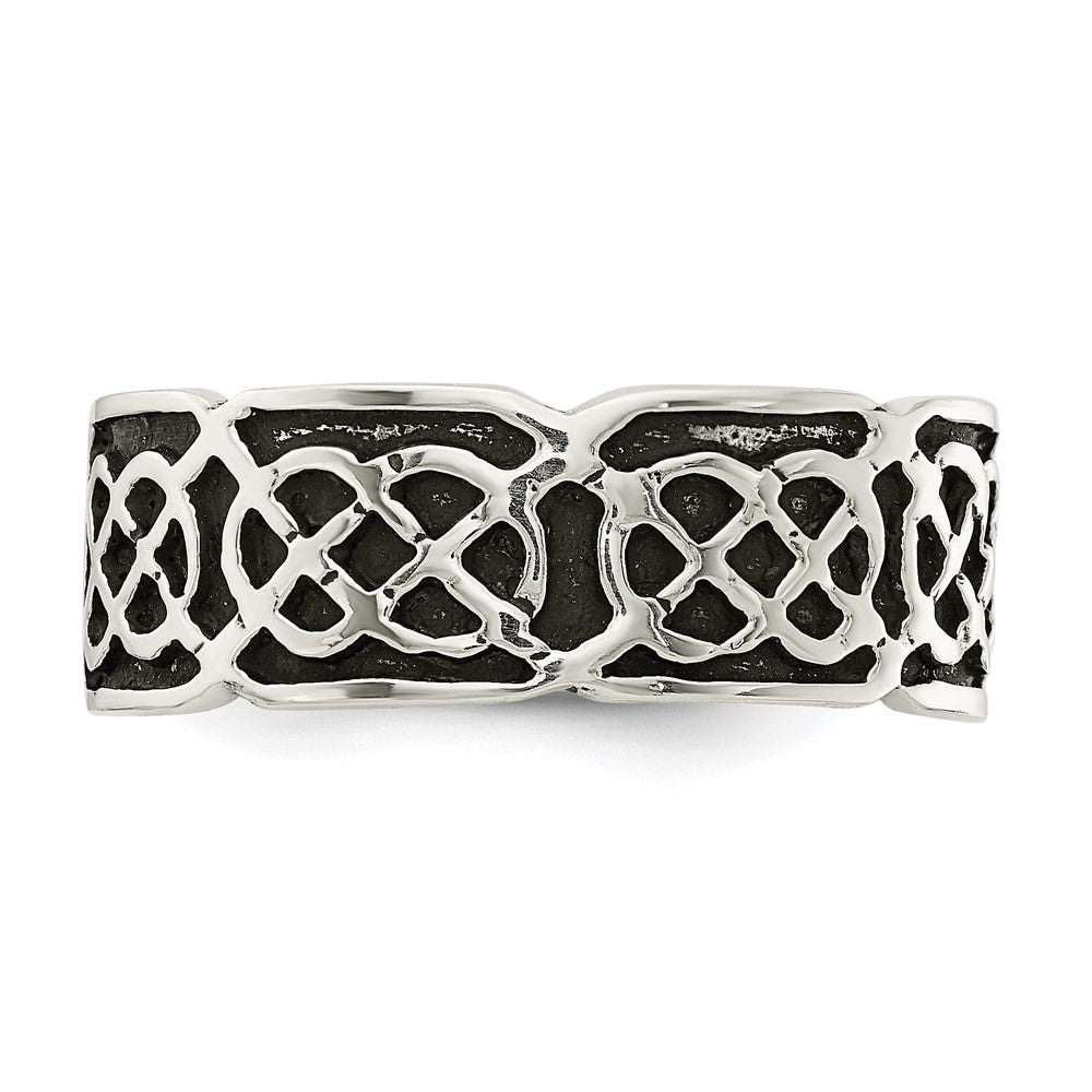 Sterling Silver Antiqued Celtic Ring