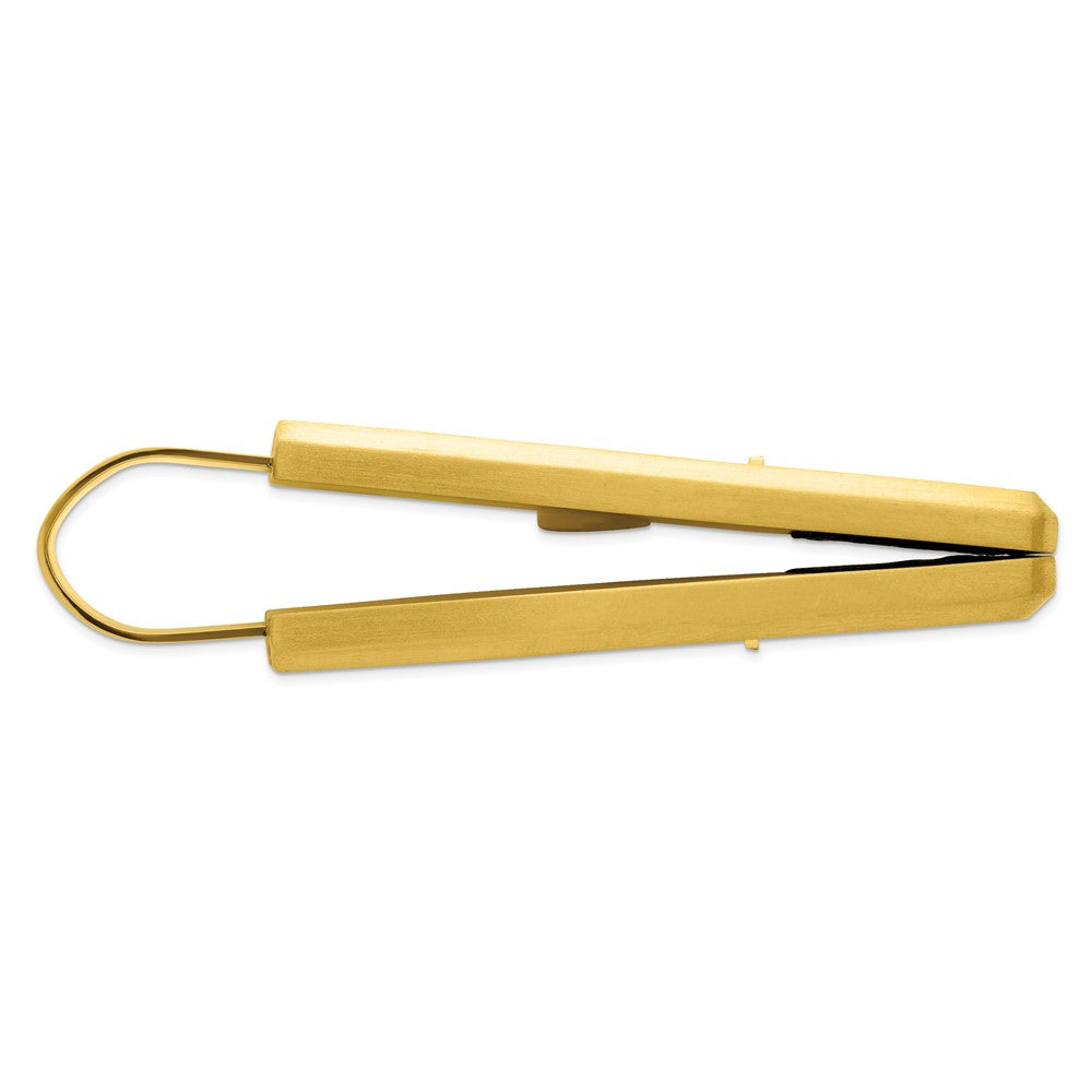 Kelly Waters Stainless Steel Yellow IP with Black Resin Flip Money Clip