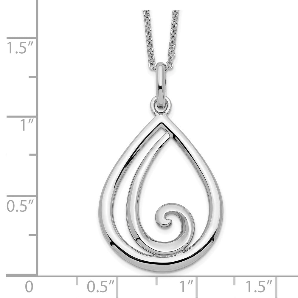 Sentimental Expressions Sterling Silver Rhodium-plated Remember Me Always 18in Necklace 18 Inches