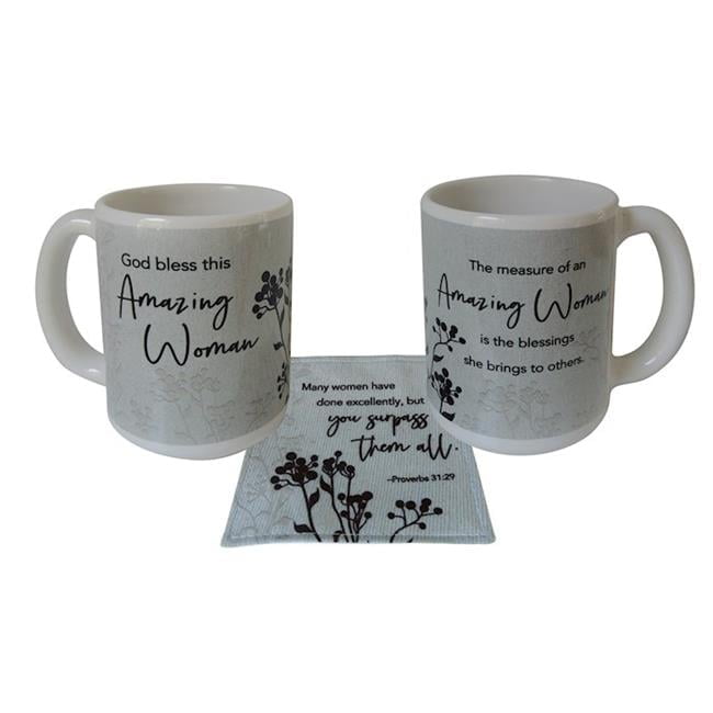 CA Gift 313265 Amazing Woman Mug with Fabric Coaster