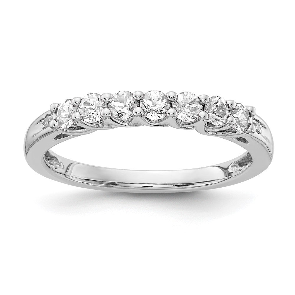 10k White Gold White Topaz & Diamond Ring