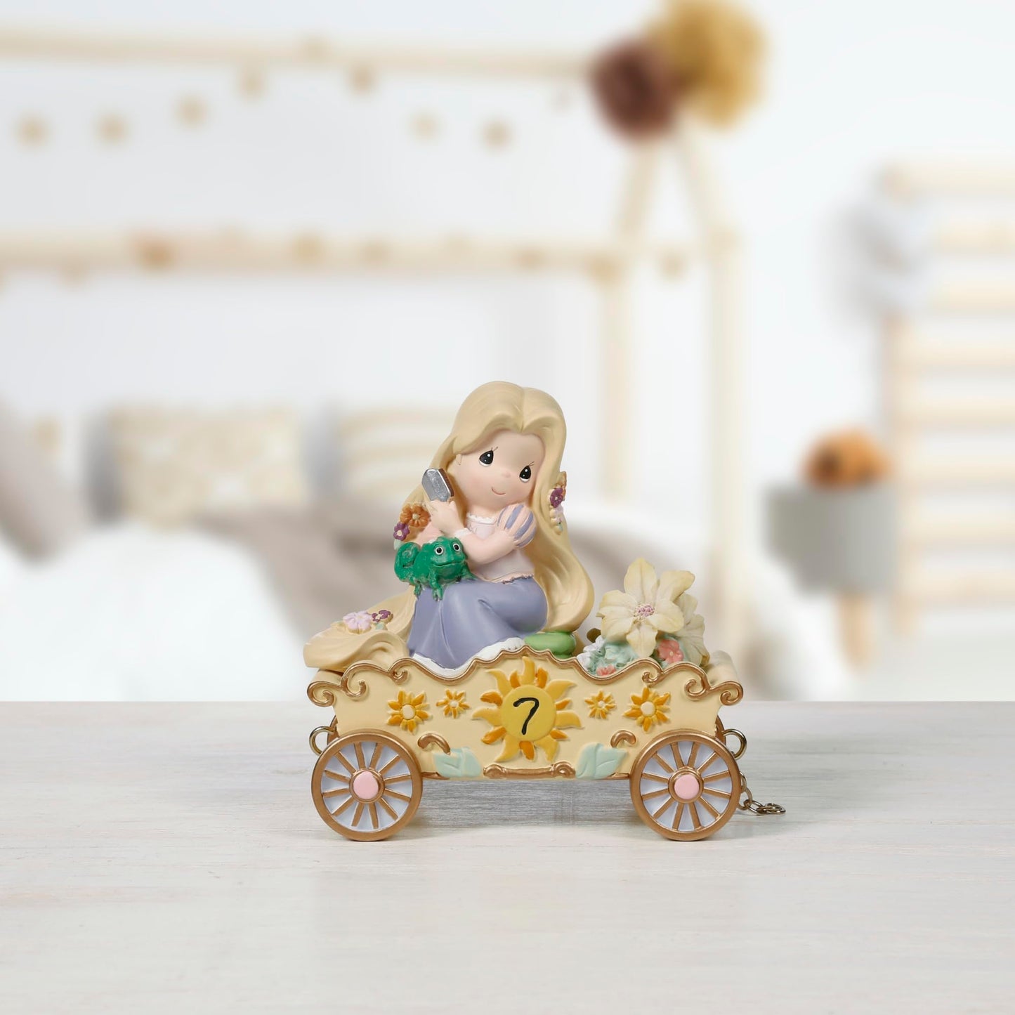 Disney I'm In Heaven To Be Seven!, Precious Moments Disney Birthday Princess Parade Figurine, Age 7, Count 1