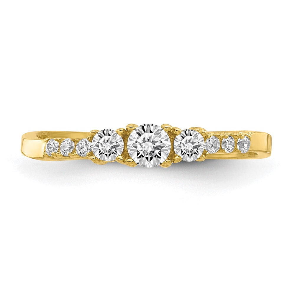 10K CZ Fancy Child's Ring Size 2.5