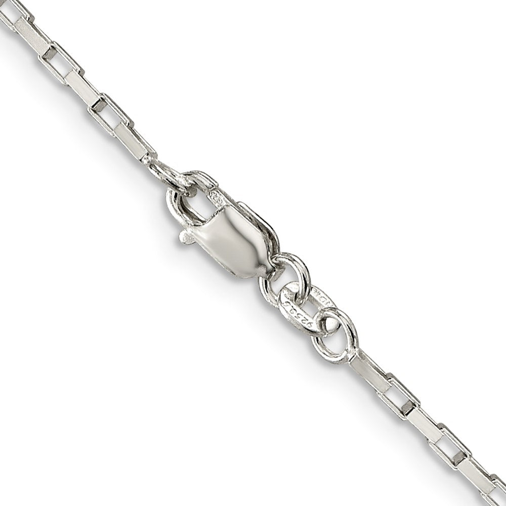 Sterling Silver 1.65mm Elongated Box Chain 26 Inches