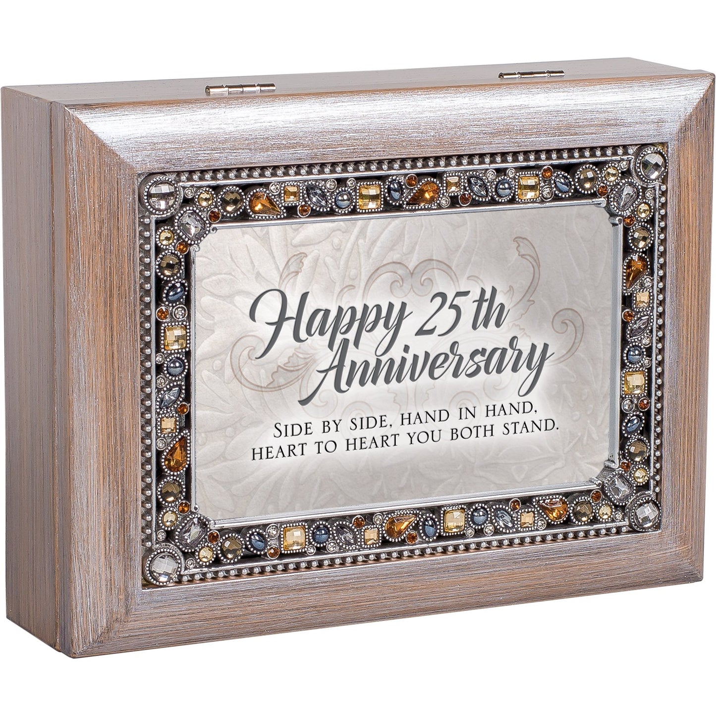 25TH Anniversary Resin and Crystal Music Box: YOU LIGHT UP MY LIFE Q-GM22908