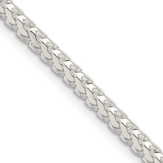 Sterling Silver 3.1mm D/C Square Franco Chain 20 Inches