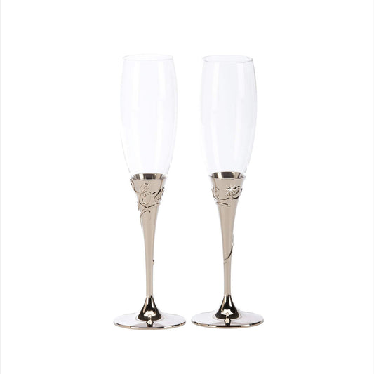 "Love" Toasting Flutes, Pair, 9.75" H