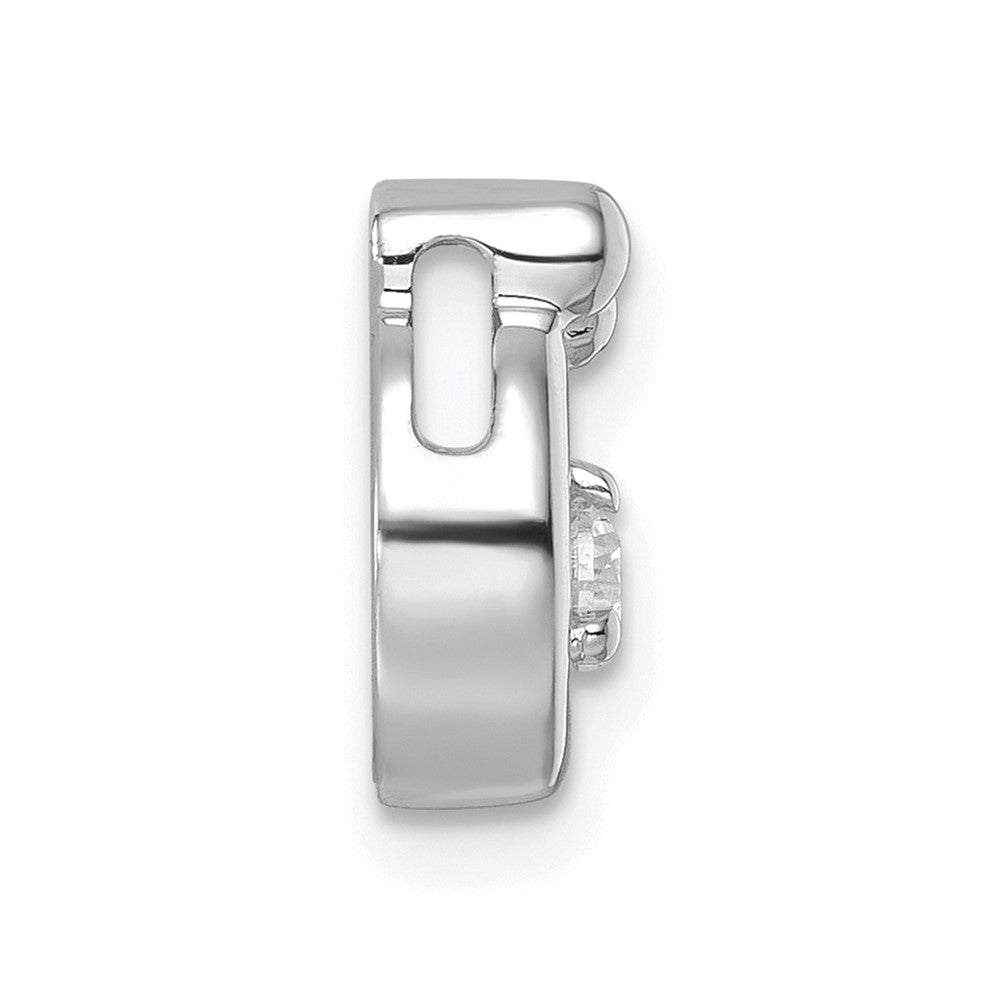 14k WG 2 Birthstone and Dia Mother/Child Chain Slide Semi-mount