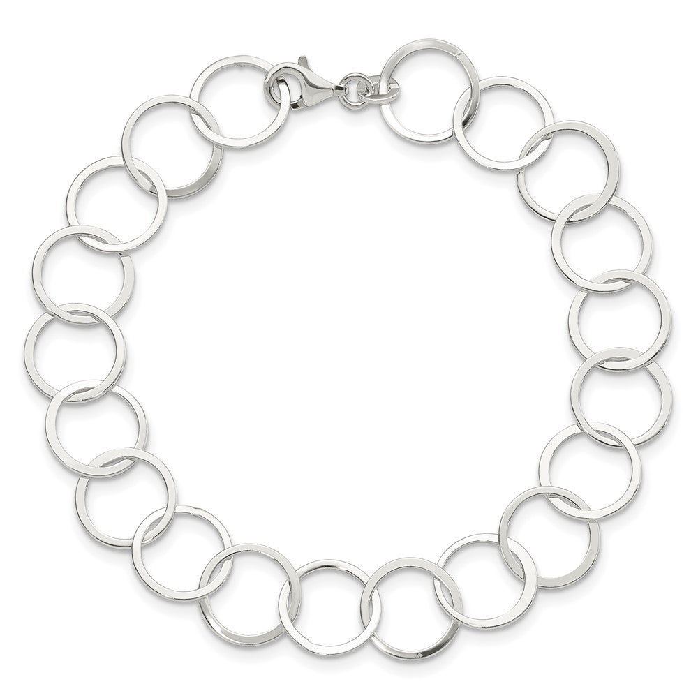 Sterling Silver Circle Bracelet 7.5 inches