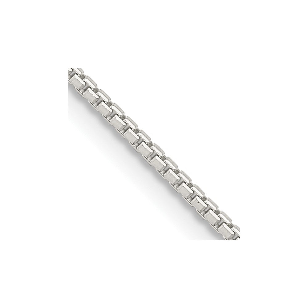Sterling Silver 1.25mm 8 Sided Diamond-cut Box Chain 22 Inches