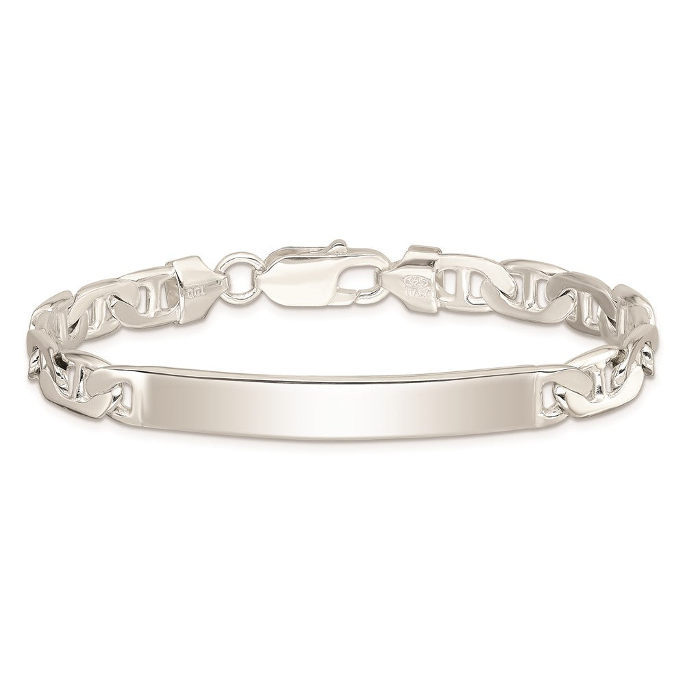Sterling Silver Anchor ID Bracelet 8 inches