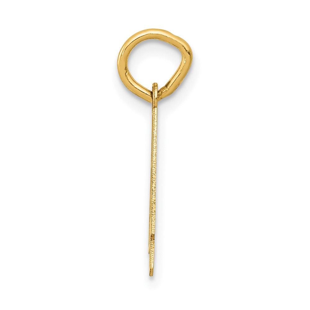 14k Small Satin Number 4 Charm