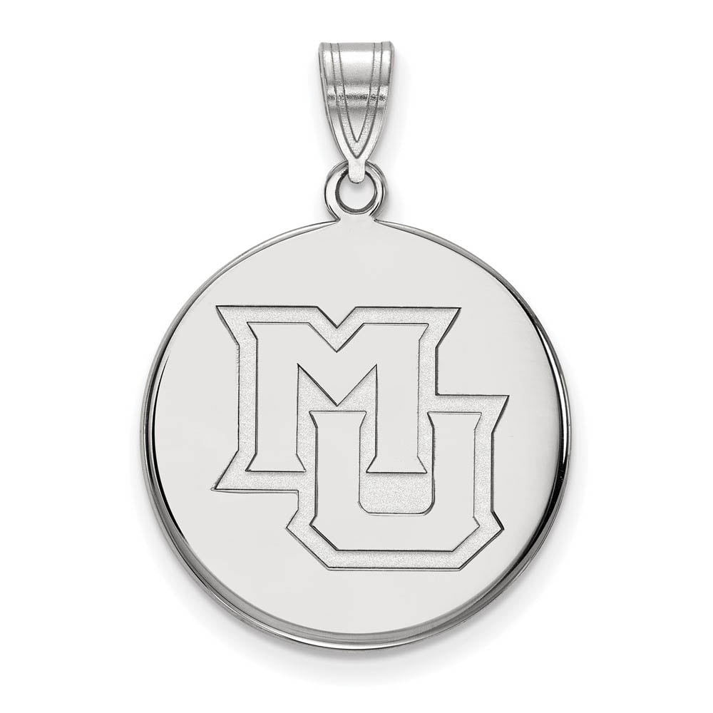 LogoArt SS024MAR Sterling Silver Marquette University Large Disc Pendant