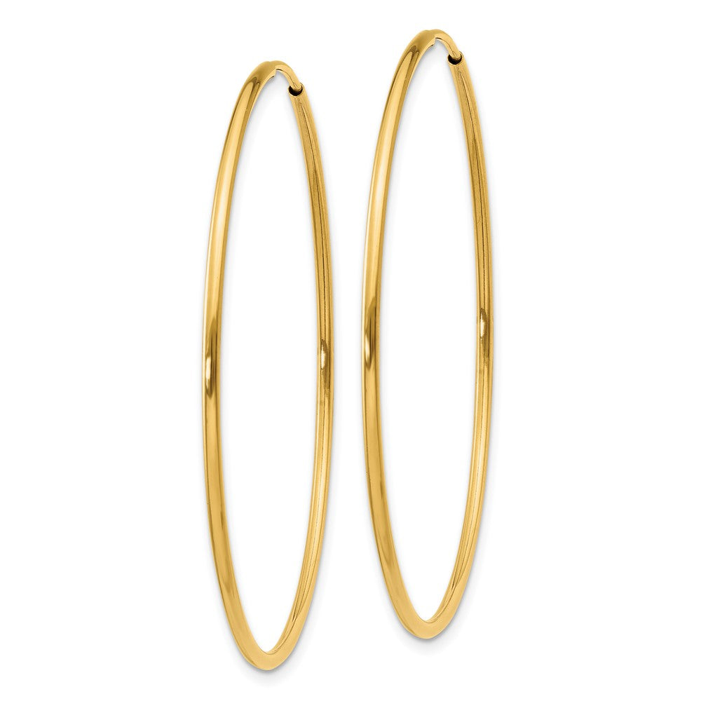 14K Gold 1.00mm Endless Hoop Earrings