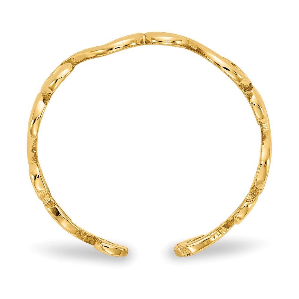 10k Swirl Toe Ring Yellow Gold