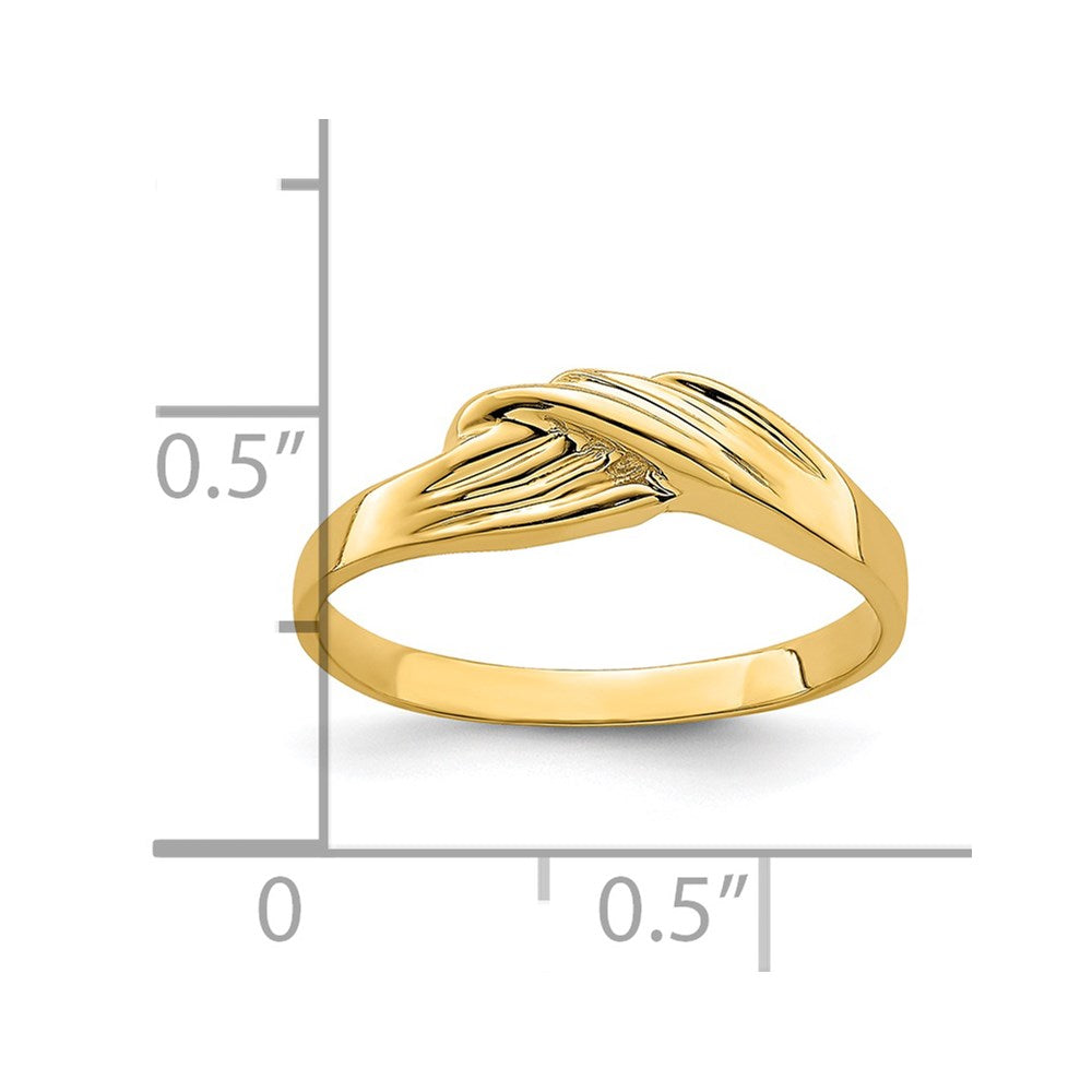 14K Freeform Ring Size 6