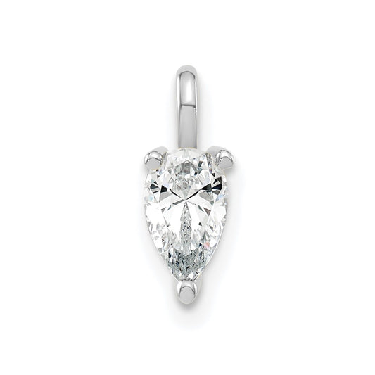 14kw 6.25x4.2mm Pear Lab Grown Diamond VS+ F+ Solitaire Pendant