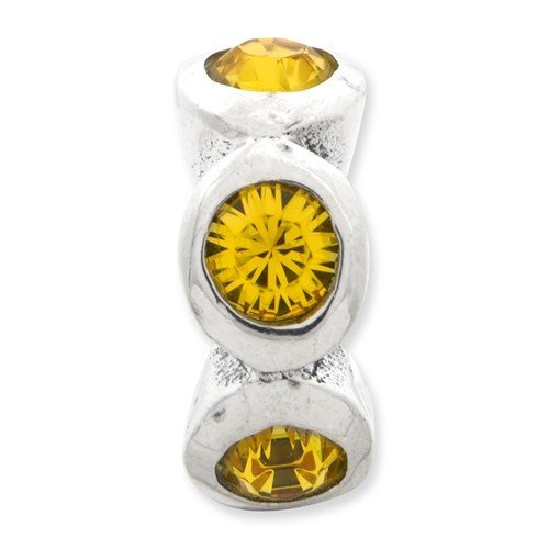 Sterling Silver Reflections Nov Preciosa Crystal Birthstone Bead