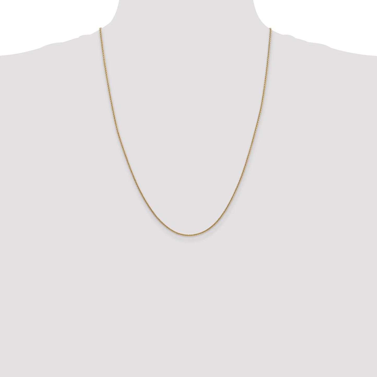14K 9 inch 1.4mm Round Open Link Cable with Lobster Clasp Anklet