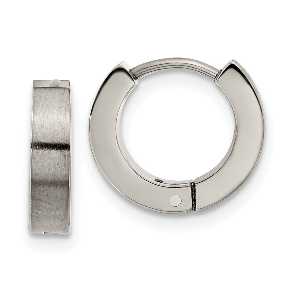 Titanium Brushed 3.5mm Huggie Hoop Earrings