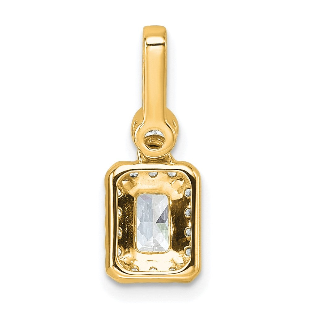 14ky Lab Grown Diamond 0.75ctw Radiant VS/SI+ G+ Necklace