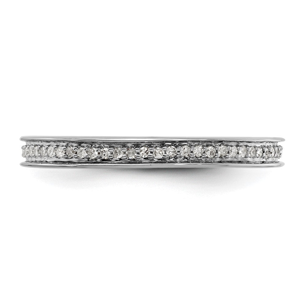 Sterling Silver Stackable Expressions & Diamonds Polished Ring Size -8