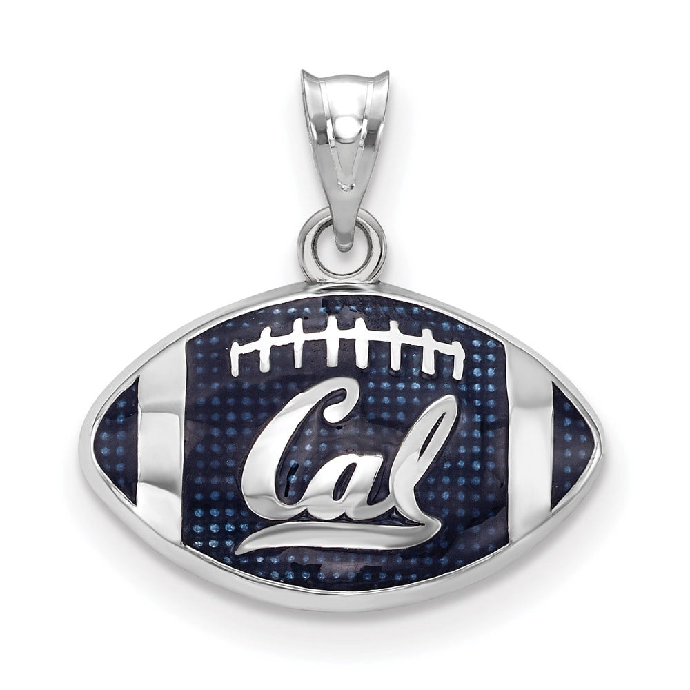 Logoart 925 Sterling Silver Univ. Of California Berkeley Enameled Football Pendant