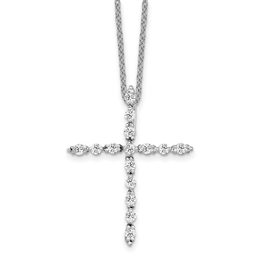 14kw .375 CTW Cross Pendant Mtg