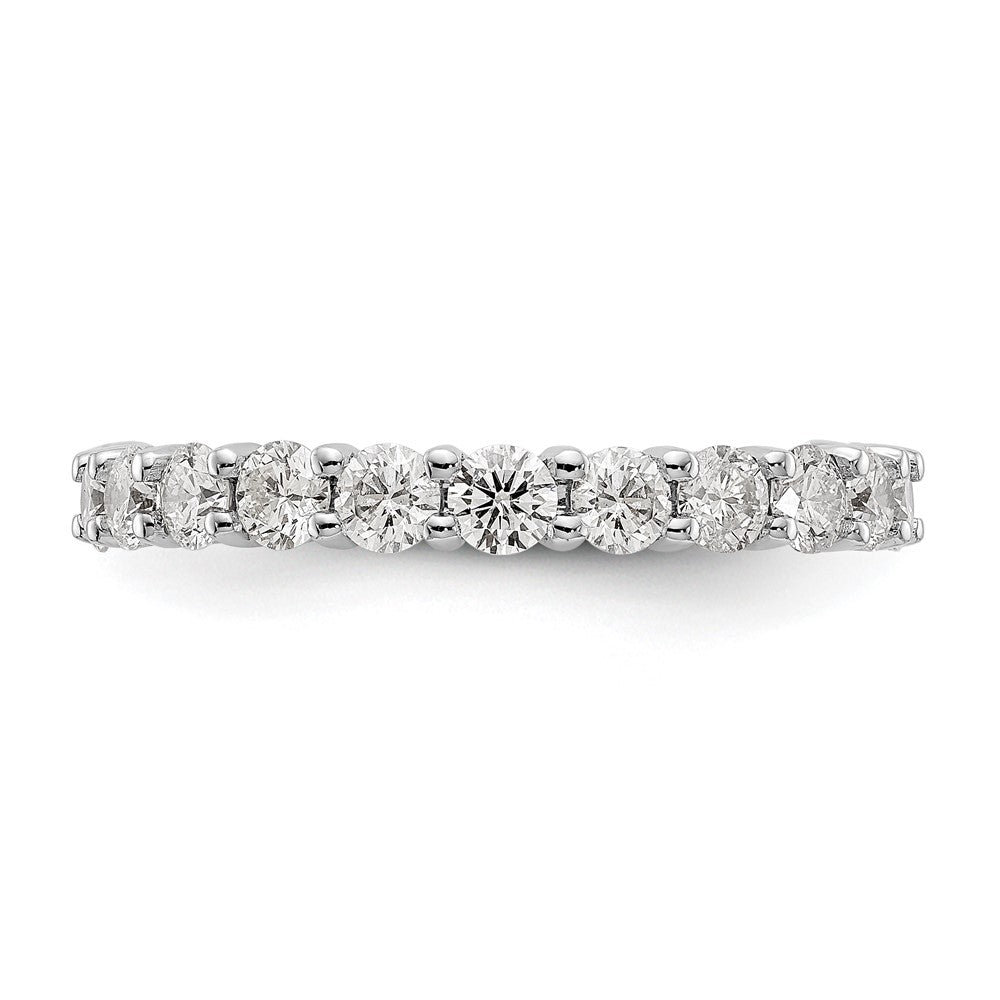 14k White Gold 2 carat Lab Grown Diamond VS/SI+ G+ Size 7 Shared Prong Eternity Band