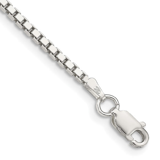 Sterling Silver 1.9mm Box Chain 8 inches
