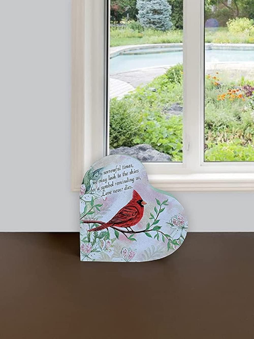 CA Gift  Tabletop Heart Block - Cardinal