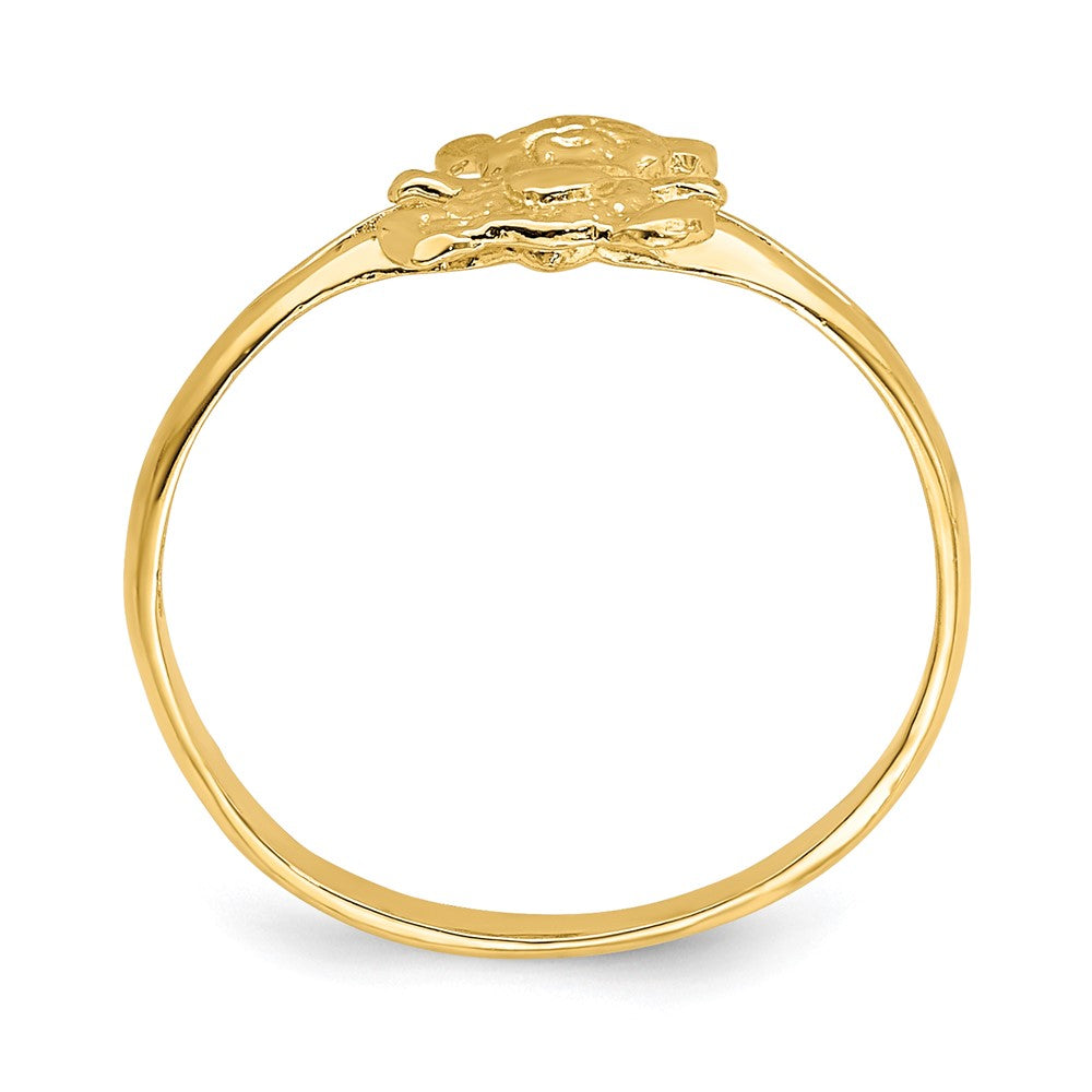 14k Teddy Bear Baby Ring Size 2