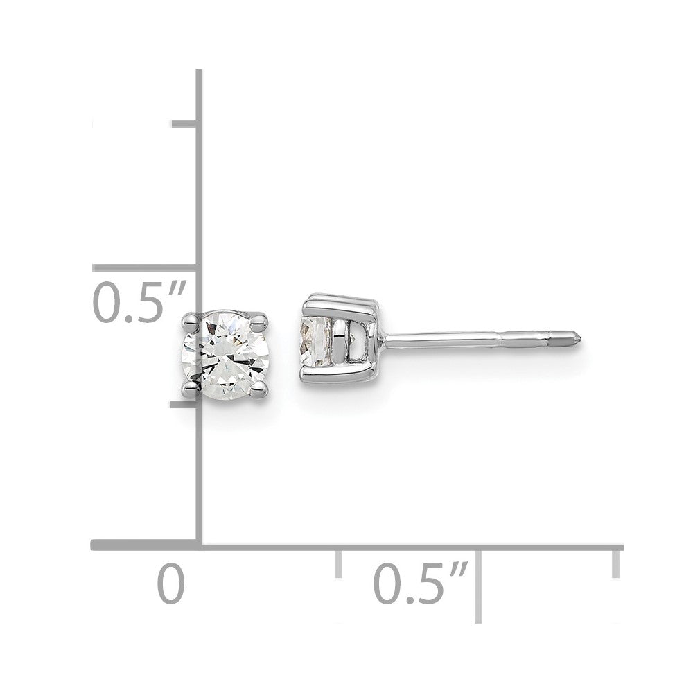 Sterling Silver 4mm CZ Stud Earrings
