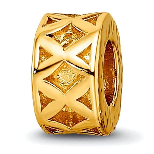 Sterling Silver Gold-plated Reflections X Spacer Bead