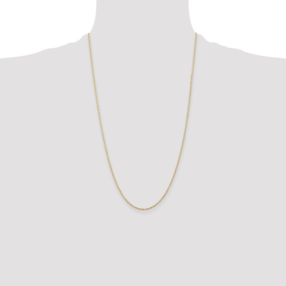 10k 1.5mm Diamond-Cut Lightweight Rope Chain