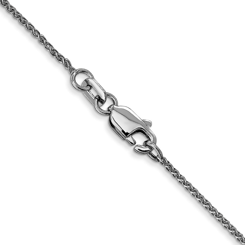 14K White Gold 26 inch 1.05mm Diamond-cut Spiga with Lobster Clasp Chain