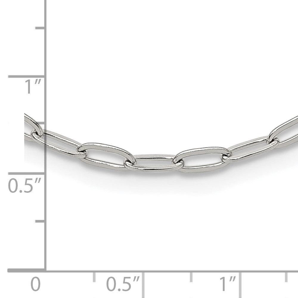 Stainless Steel Polished Open Link Paperclip 15in w/2in ext. Necklace