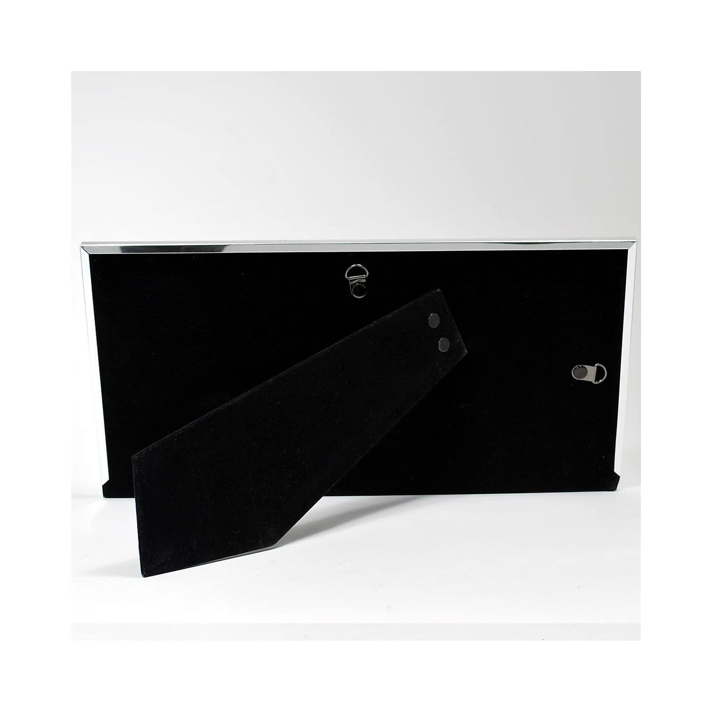 Brushed Silver Metal and Shiny Metal Two Tone 4x6 Triple Opening Panel
