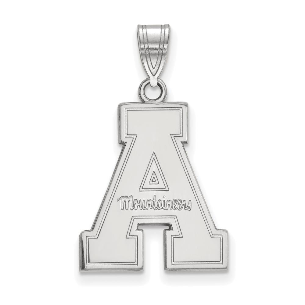 LogoArt Sterling Silver Appalachian State University Large Pendant Necklace