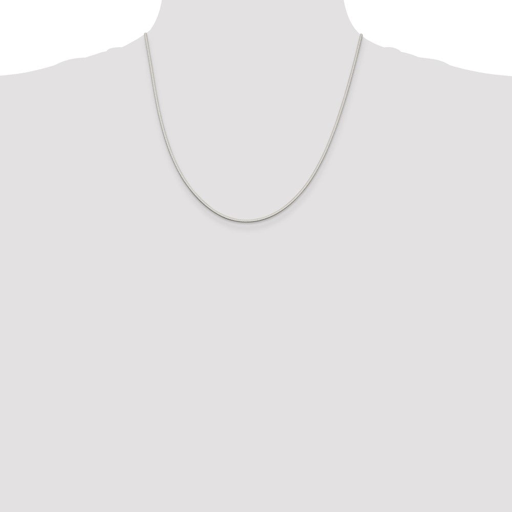 Sterling Silver 1.35mm Octagonal Snake Chain 20 Inches