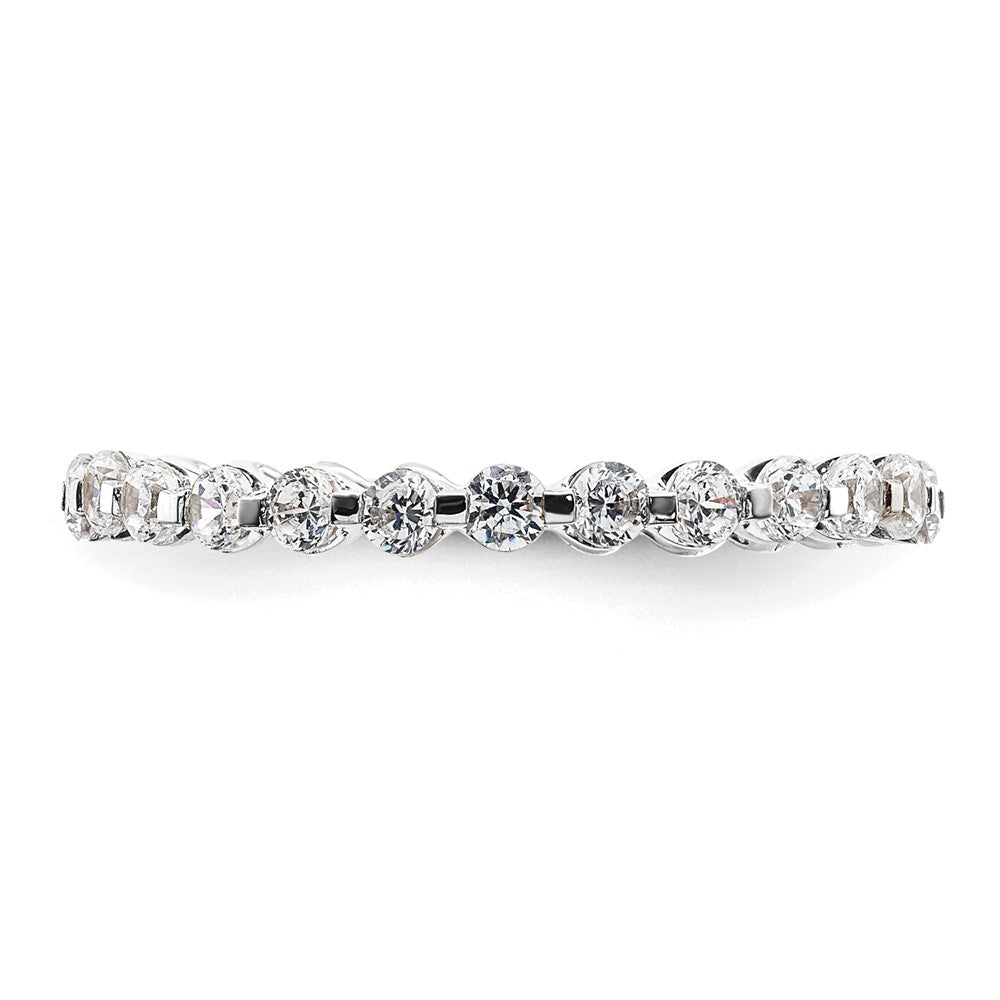 True Origin 14K White Gold 7/8 carat Lab Grown Diamond VS+ F+ Size 8 Complete Eternity Band