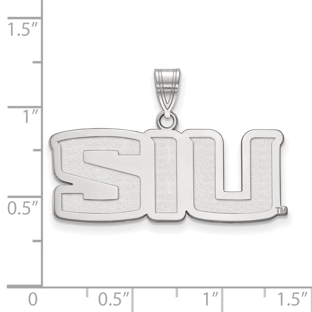 LogoArt Sterling Silver Southern Illinois University Medium Pendant Necklace