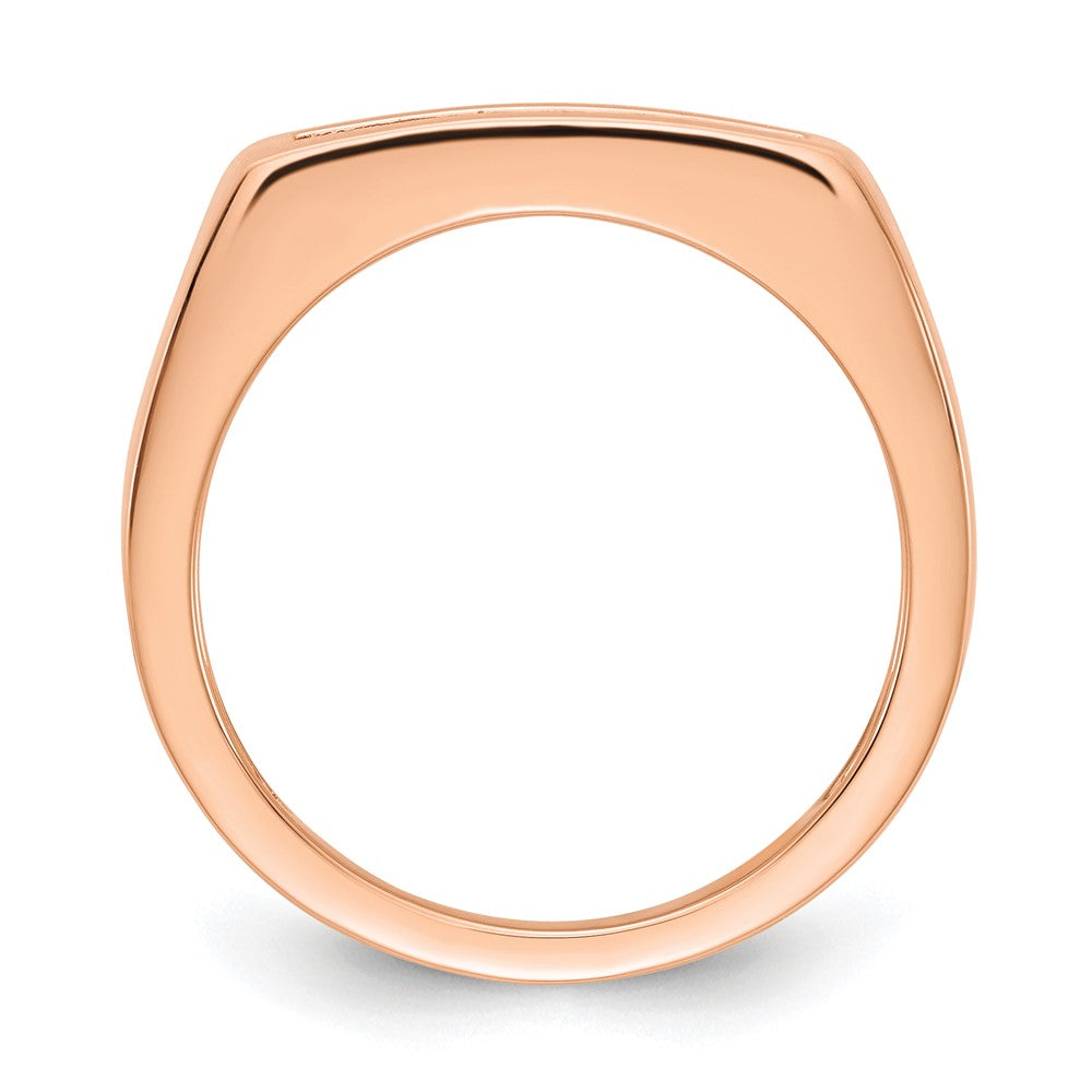 14K Rose Gold Polished Diamond Ring